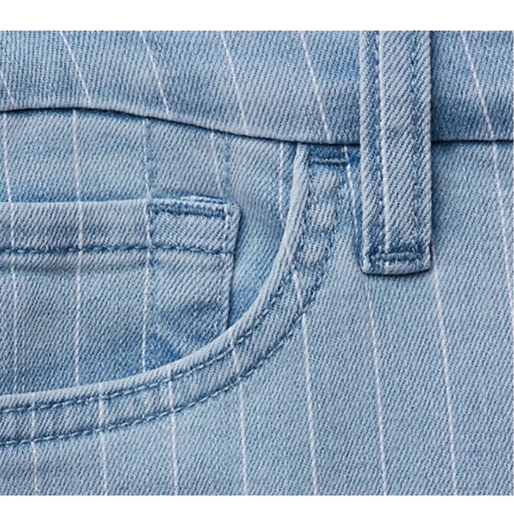 Jen 7 By 7 For All Mankind Striped Wide Leg Cropped Jeans 2 - Picture 2 of 9